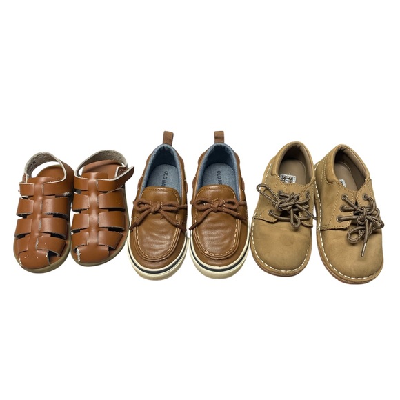 Old Navy Other - Old Navy Brown and Tan Boy Toddler Dress Shoes Set